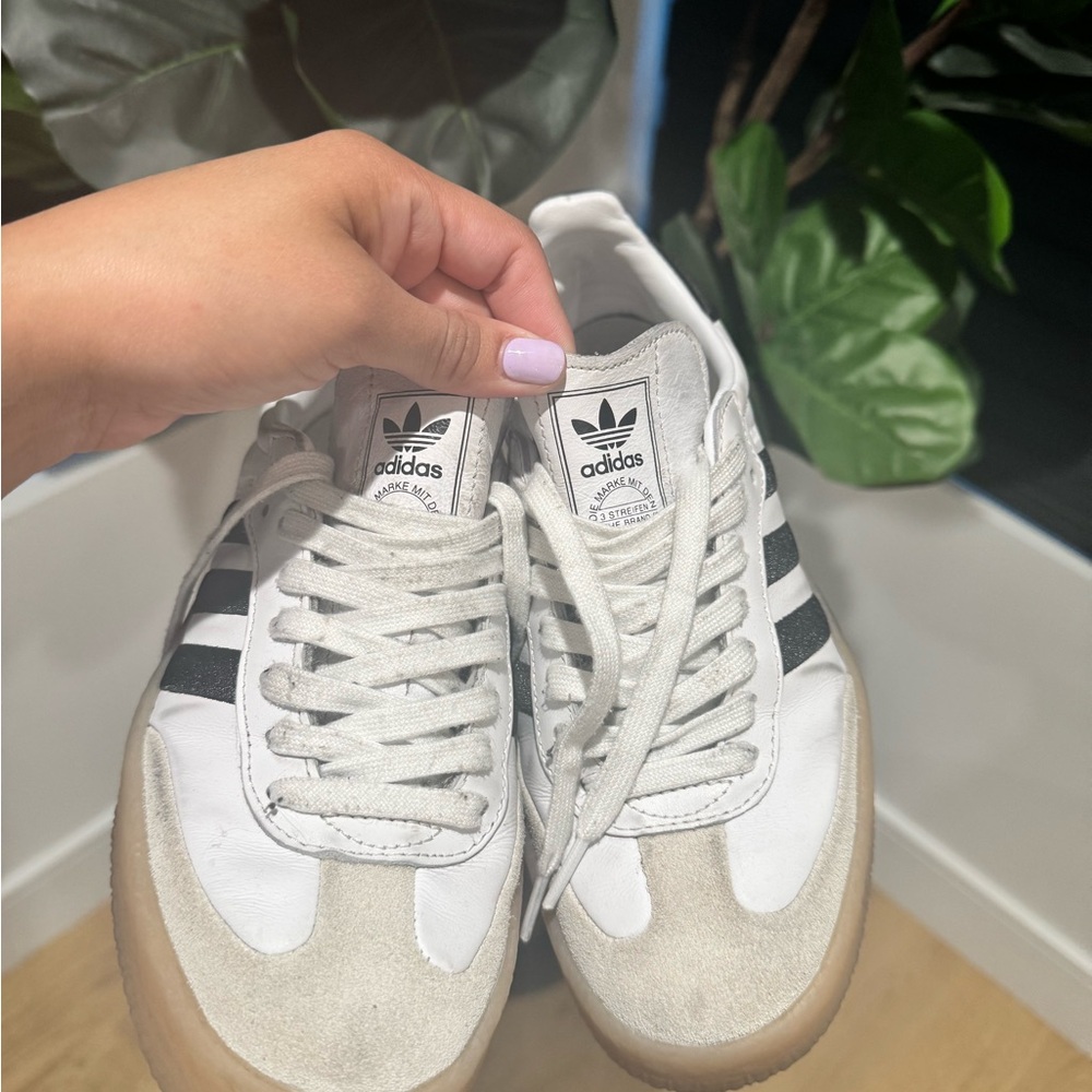 Adidas Sambas platform White and Black